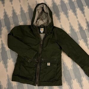 Carhartt Olive Hooded Utility Jacket
